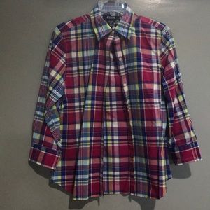 Chaps multi color button down